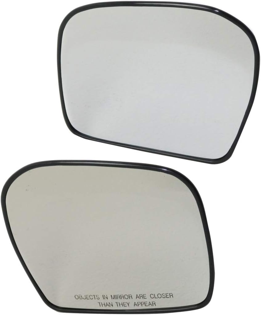For Toyota Tacoma 2001 02 03 2004 Mirror Glass Driver and Passenger Side | Pair | Non-Heated | Base Model | All Cab Types | Flat Glass Type | w/Backing Plate | 8796135751, 879313D010