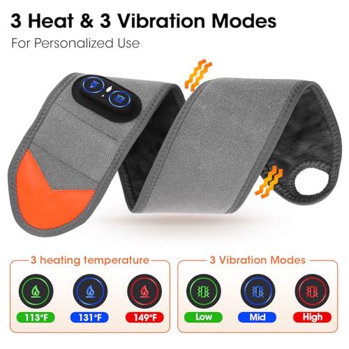 Image of Wrist Massager with Red Light for Carpal Tunnel, Cordless Heated Wrist Wrap