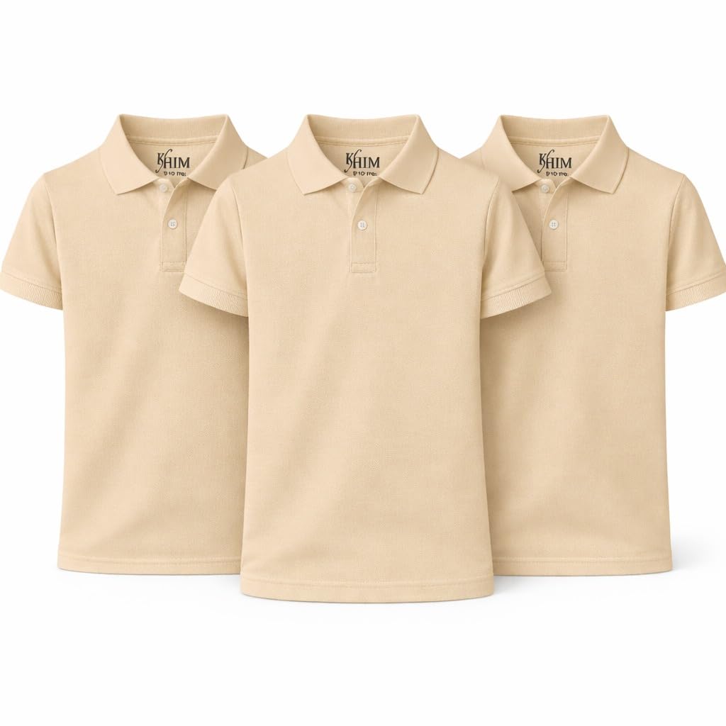 KHIM Unisex Polo Short Sleeve Polycotton Boys Girls School Uniform Plain Half Sleeve Shirts Sports Wear Indoor Outdoor — view 26