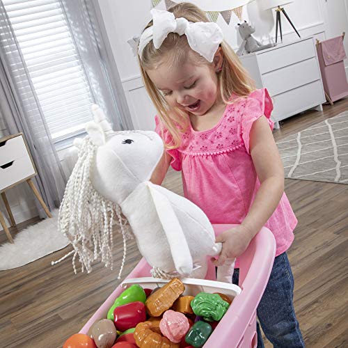 Step2 Little Helper's Shopping Cart for Kids, Play Grocery Cart, Made of Durable Plastic, for Toddlers 2+ Years Old, Pink by Step2 - Image 4