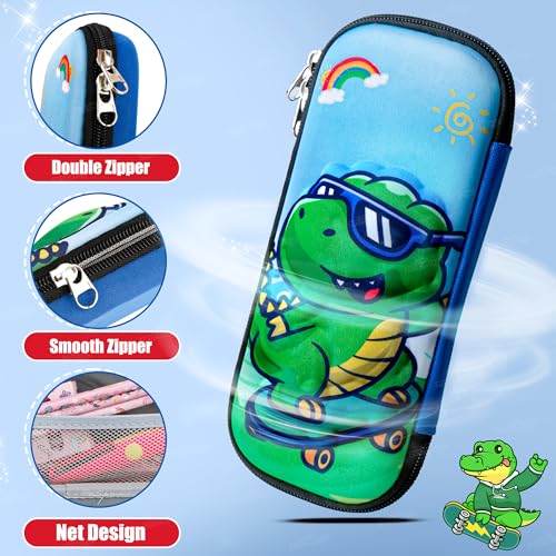 Image of Zest 4 Toyz Pencil Pouch for Kids Large Capacity Pencil Box Case for Boys and Girls (Croco Themed Design) Age 3 +