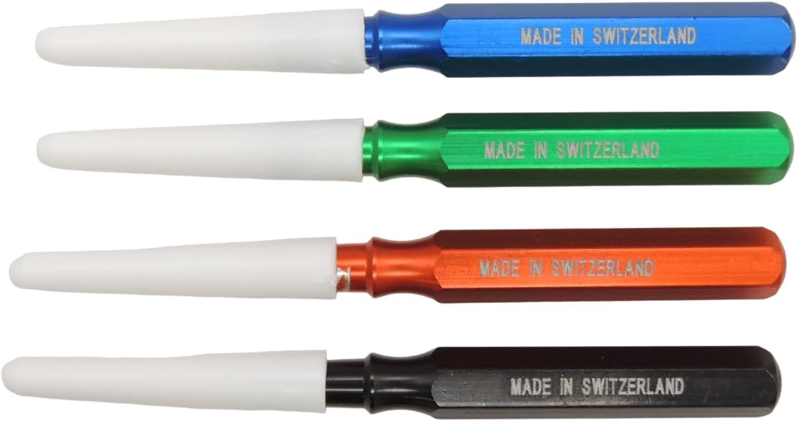 KD89 Horotec MSA01.020 Horotec MSA01.020 Precisieschroevendraaier assortiment van aluminium en roestvrijstalen bits, Rood, 01.020-A