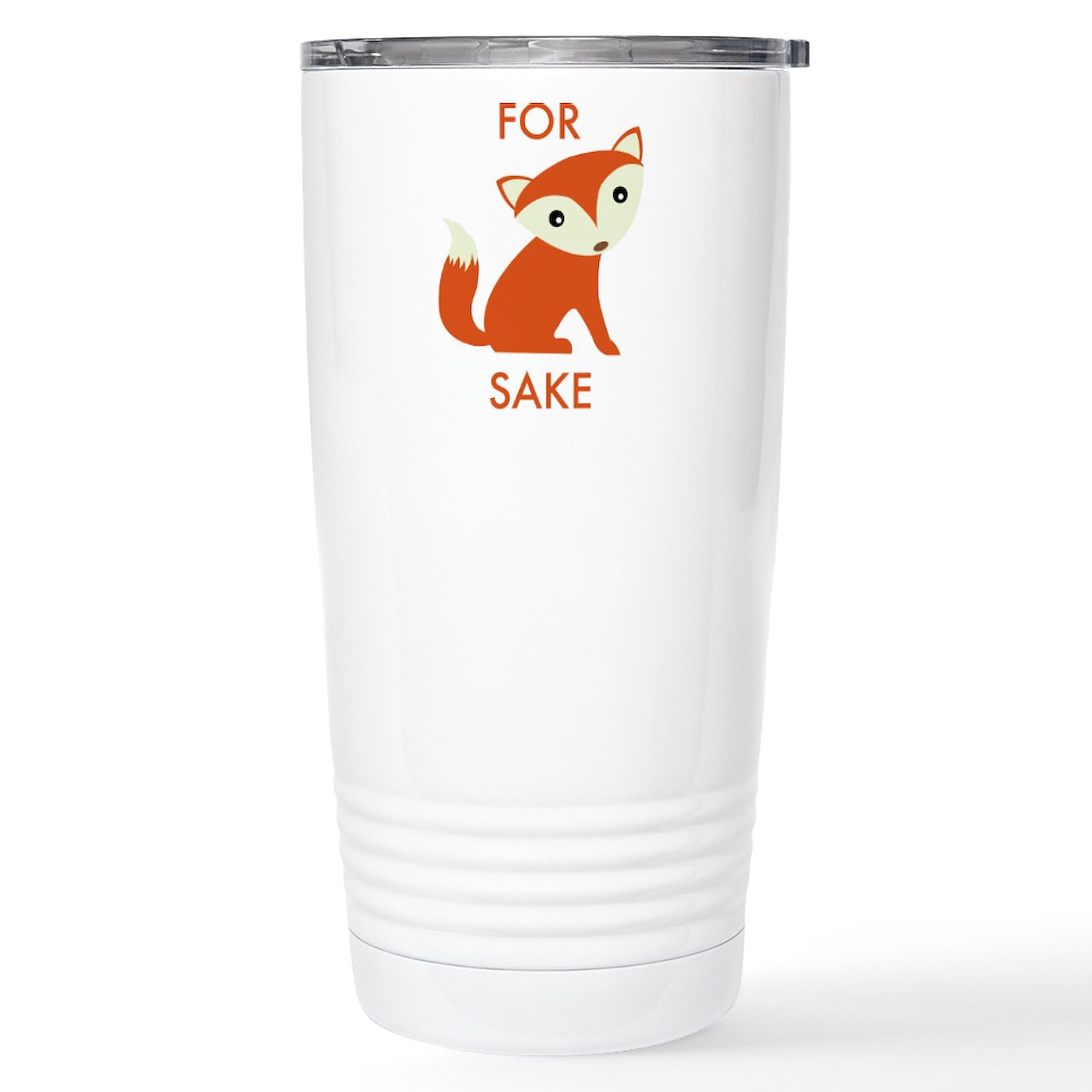 CafePress For Fox Sake Stainless Steel Travel Mug 20 oz. Insulated Stainless Steel Coffee Tumbler