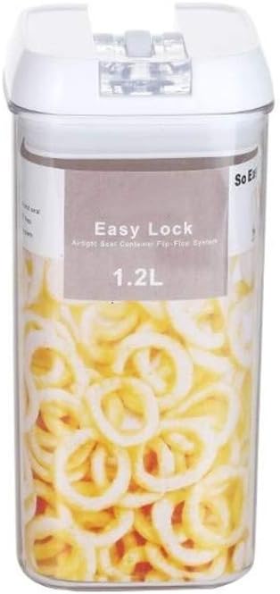 Amazon Co Jp Zhiyangmaoyi 保存容器 プラスチック キャニスター 密閉容器 食品 ポップコンテナ 密封 容器 貯蔵容器 1200ml ホーム キッチン