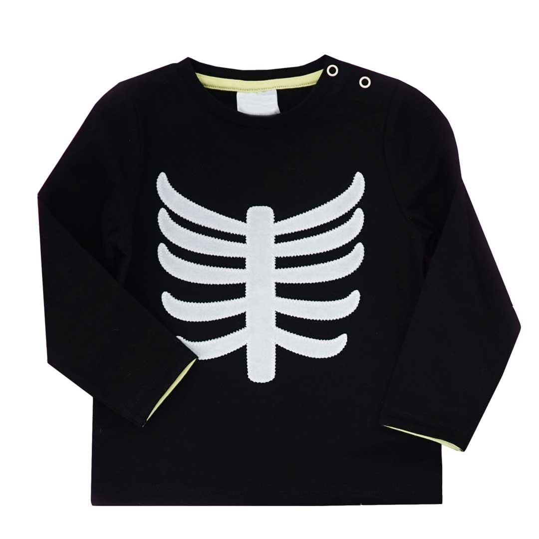 Blade & Rose | Halloween Skeleton Top |Clothing for Babies & Toddlers | Black & White | 0-6 Months