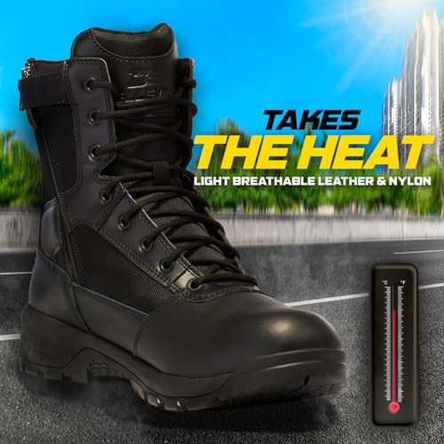 Belleville Spear Point Waterproof Composite Toe Tactical Boots for Men - Black Military Boots for Police, EMS & Security Personnel - Zone Traction Outsole2