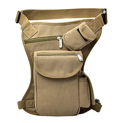 Marsupio in tela Marsupio da viaggio per esterno Borsa da coscia per uomo Donna Tattico militare Moto Bike Multi-tasca Drop Leg Borse Pouch Packs Daypack