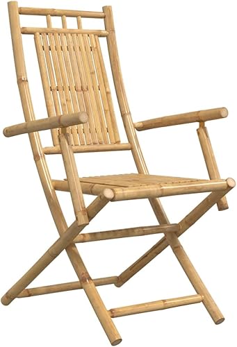 Miniatura 4 de Folding Patio Chairs 2 pcs 20.9x26 x39 Bamboo Dinning Room Lawn Sillas para Comedor Dining Table Chairs for Courtyard Terrace Beach Picnic