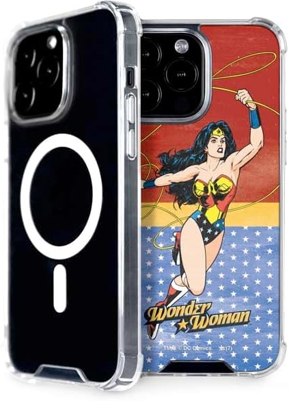 Skinit Phone Case Compatible with MagSafe iPhone 15 Pro Max - Officially Licensed DC Comics Wonder Woman Ready to Fight Design