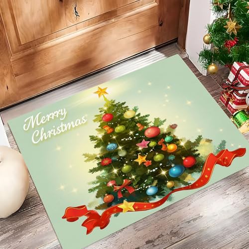 Tapis de Noël antidérapant pour entrée chaleureuse et déco de fête extérieure - 2