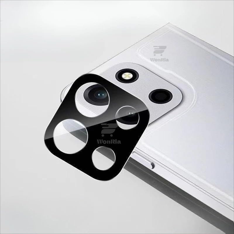 Image of Pack 1- Back Camera Glass Protector Compatible with OnePlus Nord 6 5G [3D Premium] Camera Glass Protector (Black)