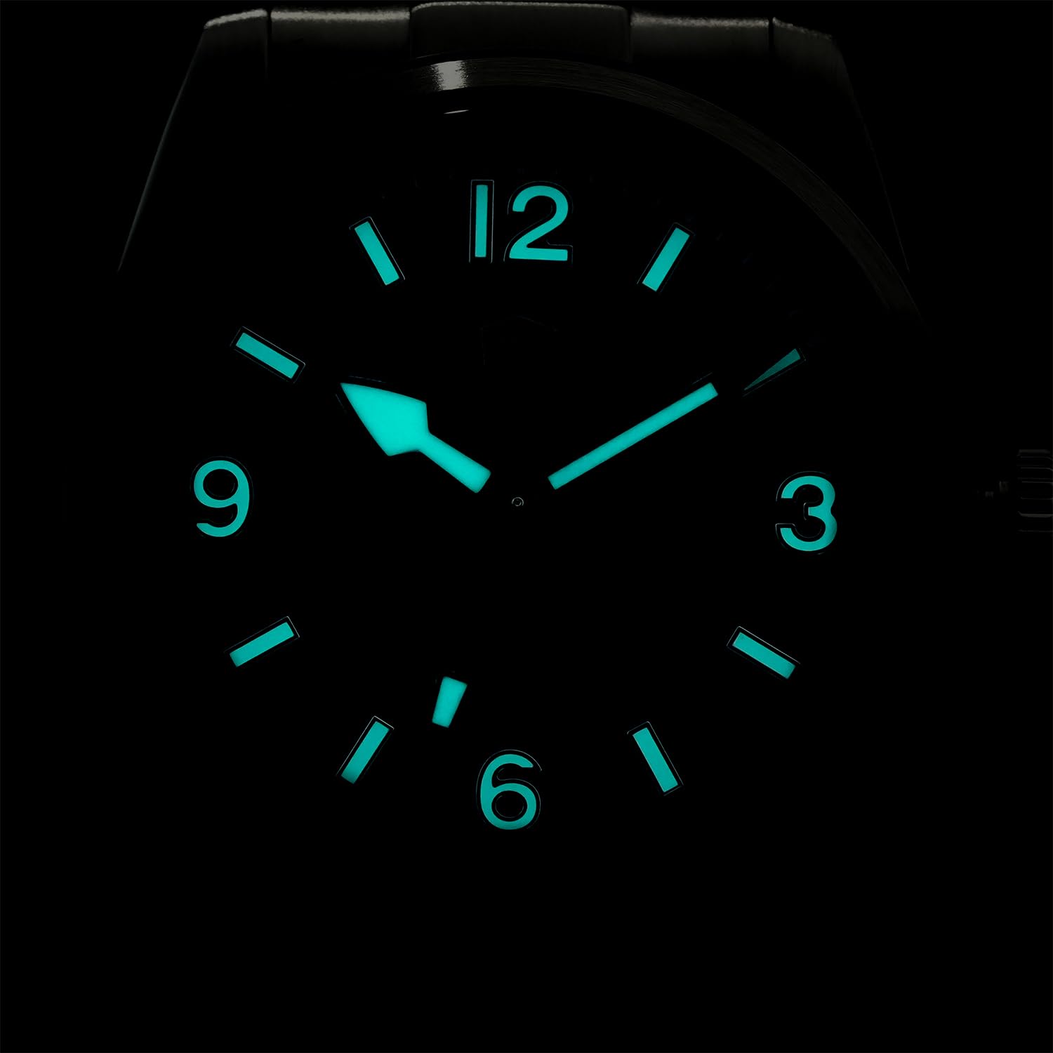watchdives Relojes de Cuarzo de 36 mm, Movimiento VH31 WD1950S WD1960S Reloj de Pulsera Esfera Esmaltada Espejo de Burbuja Relojes para Hombres Reloj Súper Luminoso Resistente al Agua 100M