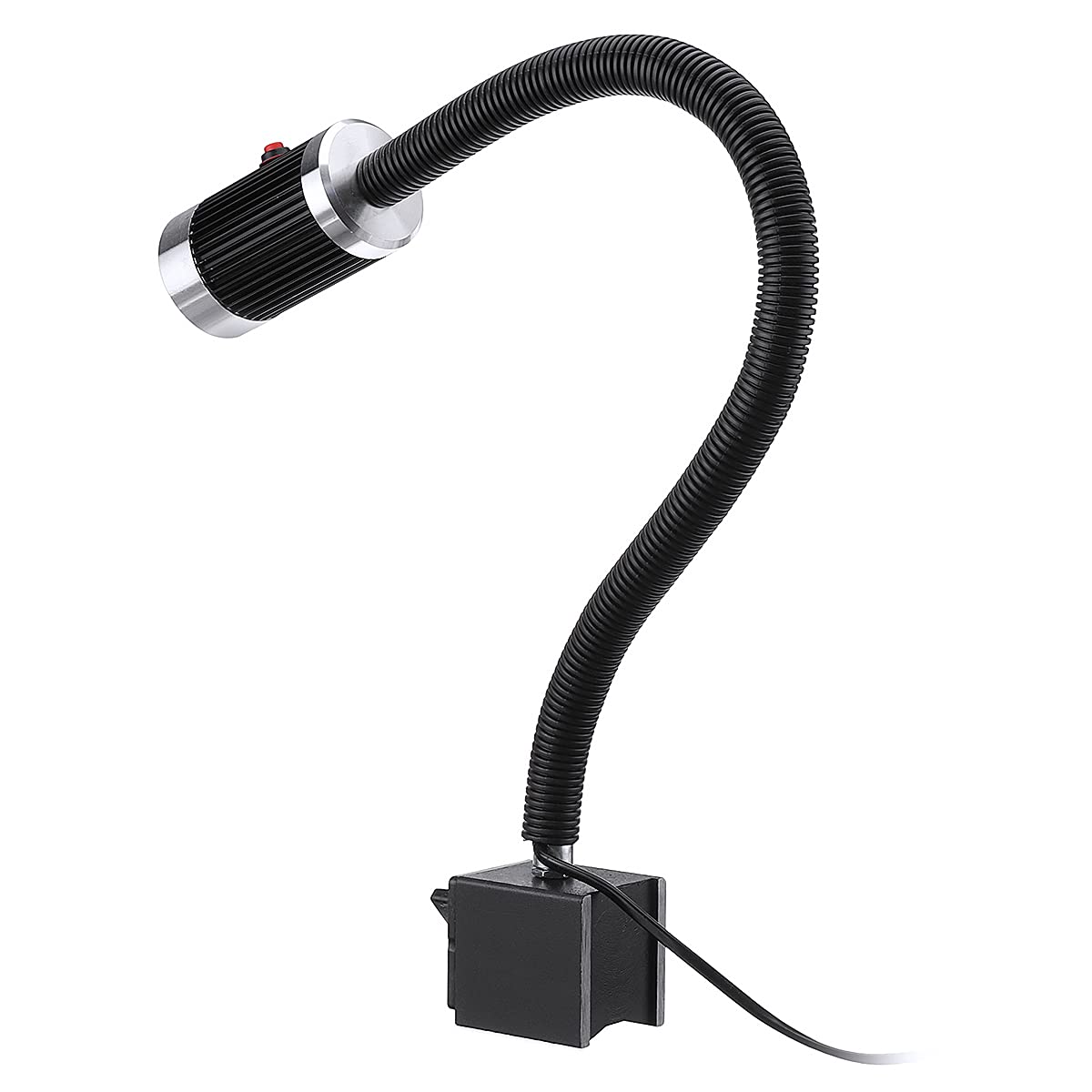 Lampada a macchina con base magnetica, lampada a LED per tornio, 9 W, flessibile, impermeabile, con base magnetica, per banchi da lavoro, tornio, fresatrice cnc