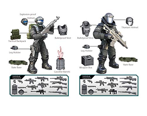 YEIBOBO ! Special Forces Mini Action Figure with Military Weapons and Accessories (Flying Tigers Team XJ-822)