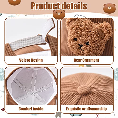 Suxgumoe Baby Winter Hat, Autum Winter Toddler Bear Cartoon Baseball Caps for Boys Girls3