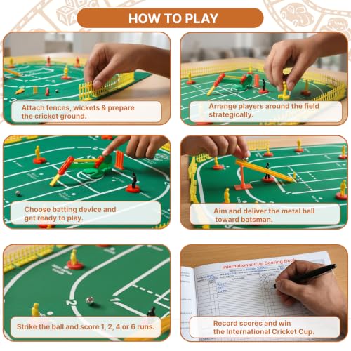 Image of Ratna's International Cricket Floor Game Indoor Board Game for Kids Ages 7+ Years