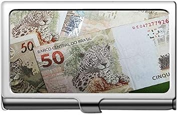Amazon ビジネス名刺ホルダー財布 お金ブラジルの紙幣紙幣お金クレジットカードidケース ホルダー カードケース 名刺ケース 整理箱 文房具 オフィス用品