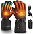 Heated Gloves,Winter Gloves for Men and Women with 2Pcs 2600mAh Battery, Waterproof Thermal Warm Gloves for Cold Weather with Auto Sensor Switch for Skiing, Hunting, Workout, Running, Cycling
