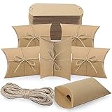 FYSL 50 Stück Jahrgang Kraft Papier Geschenkbox Prämie Kraftpapier Tüten Geschenkbox DIY Gastgeschenke Hochzeit für Hochzeiten, Partys, Süßigkeiten