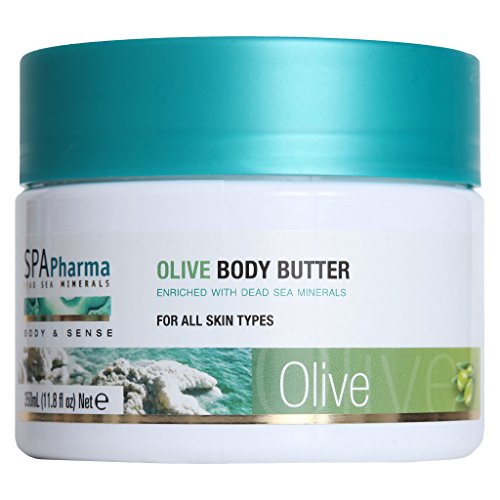Spa Pharma Body Butter for All Skin Types Enriched with Olive Oil, and Dead Sea Minerals (11.8 Fluid Ounce)