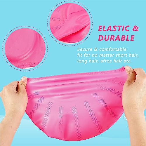 Premium Silicone Swimming Cap with 3D Ear Protection, Includes Bonus Earplugs & Nose Clip - Image 3