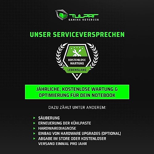 Gaming Laptop Tulpar A7 V14.6.3 mit 17,3 Zoll FHD Display