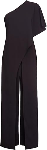 Vista 5 de Adrianna Papell Womens One Shoulder Jumpsuit