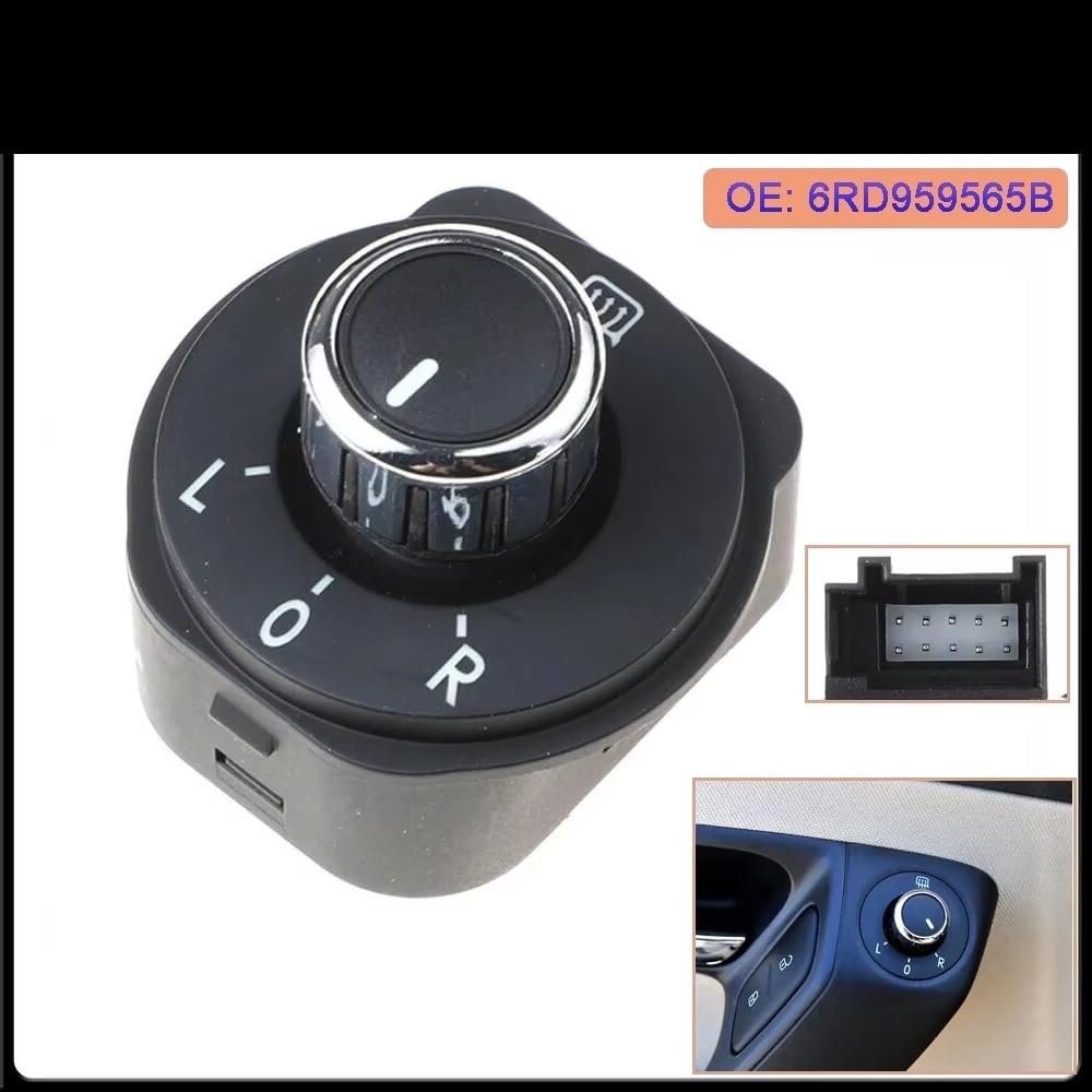 Car Mirror Switch for VW for Polo 6R 2011 2012 2013 2014 2015 2016 6RD959565B Electric Wing Mirror Adjuster Switch