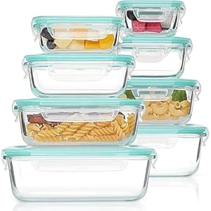 Vtopmart 8 Pack Glass Food Storage ...