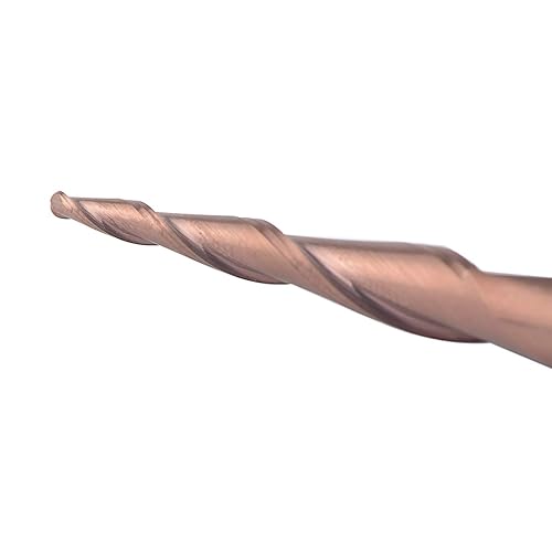Miniatura 9 de SpeTool Broca de punta de punta de 0.079 in de diámetro (radio de 0.039 pulgadas) de carburo de 14 de pulgada, fresadora de extremo CNC, tallado