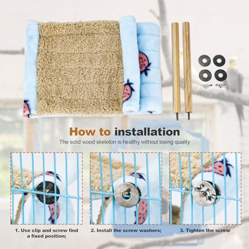 Cama de barraca de pássaro para gaiola, rede pendurada, cabana, barraca de papagaio, brinquedo, ninh