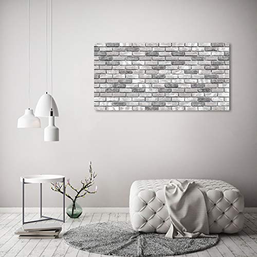 Impression sur Verre Mur De Briques Gris Cache-misère Idéal Cuisine et Salon