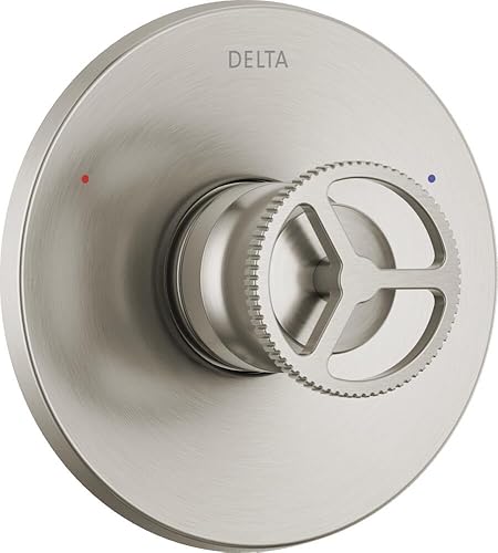 Delta Faucet Trinsic - Kit de moldura de válvula de ducha, repuesto de mango de níquel cepillado para sistemas de ducha, acero inoxidable T14058-SS