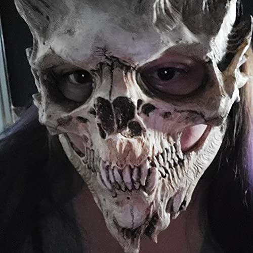 YQkoop Máscara de caveira assustadora de caveira de Halloween assustadora máscara de látex para cosp