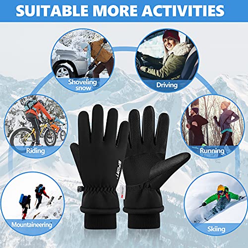 Xtszx Winter Warm Gloves For Men Women Touchscreen Gloves Cold Weather Windproof Thermal Snow Gloves For Running Cycling Skiing Working Hiking(Medium) #TOP4
