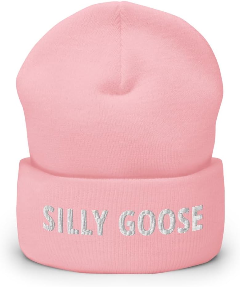 Silly Goose Hat (Embroidered Cuffed Beanie)