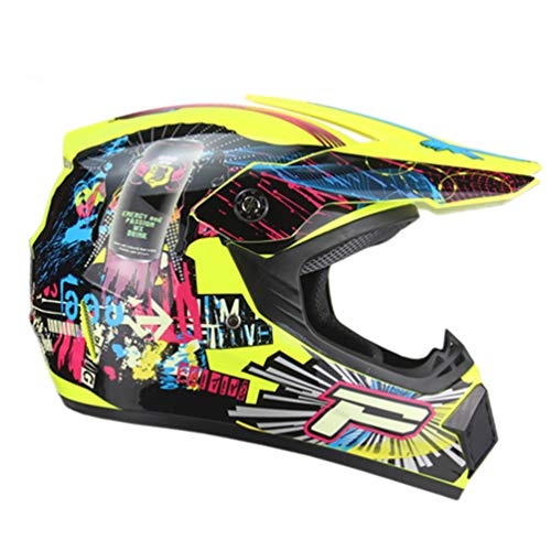 Motesen Casco da motocross Caschi da mountain bike Lenti da uomo a pieno facciale Four Season Me Approvato DOT