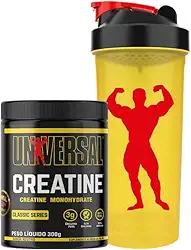 Creatina Monohidratada Universal - Universal Nutrition (300g + Coqueteleira)