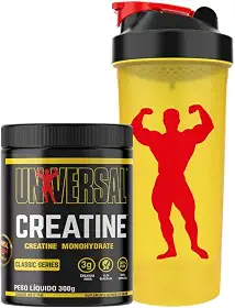 Creatina Monohidratada Universal - Universal Nutrition (300g + Coqueteleira)