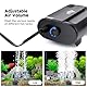 AQQA Aquarium Luftpumpe,Einstellbar Aquarium Sauerstoffpumpe mit 2 Luftauslässen,5W Ultra Leise Aquariums Luftpumpe mit komplett Zubehör,bis zu 800L