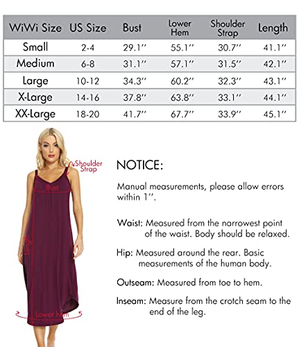 Wiwi Women's Soft Tank Nightgown Sleeveless Sleepshirts Full Slip Chemise Sleepwear Pleated Front Lounge Dresses S-Xxl, Black, Xx-Large #TOP5