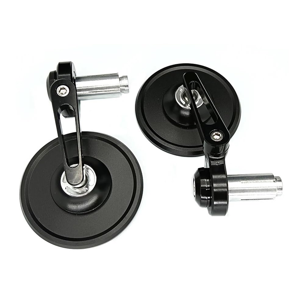 Specchietti Retrovisori Moto Rotondi 7/8" Manubrio Lato 2 Pezzi/paio