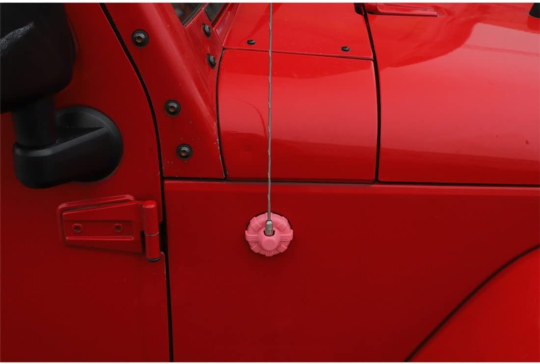 SaditY ABS Antenna Base Cover Decorative Trim Fit for Jeep Wrangler JK JL JT Gladiator 2007-2017 2018-2021 Exterior Car Accessories