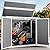 DWVO 4.7x2.5 FT Horizontal Resin Storage Shed Without Shelf, 35Cu.ft All Weather Outdoor Storage Shed with Hydraulic Struts, 3 Locks, Lockable to Floor for Garden Tools, Trash Cans, Gray