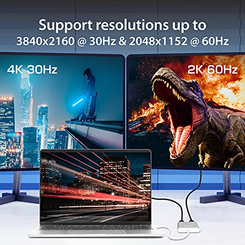 j5create USB to HDMI Adapter - Dual HDMI for Multi-Monitor | 4K & 1080p | Windows & macOS Compatible (JUA365)