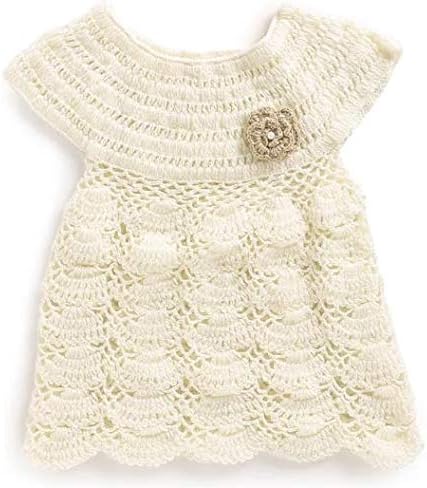 Woonie Handmade Woolen Frock with Headband for Girls (3-6 Months)