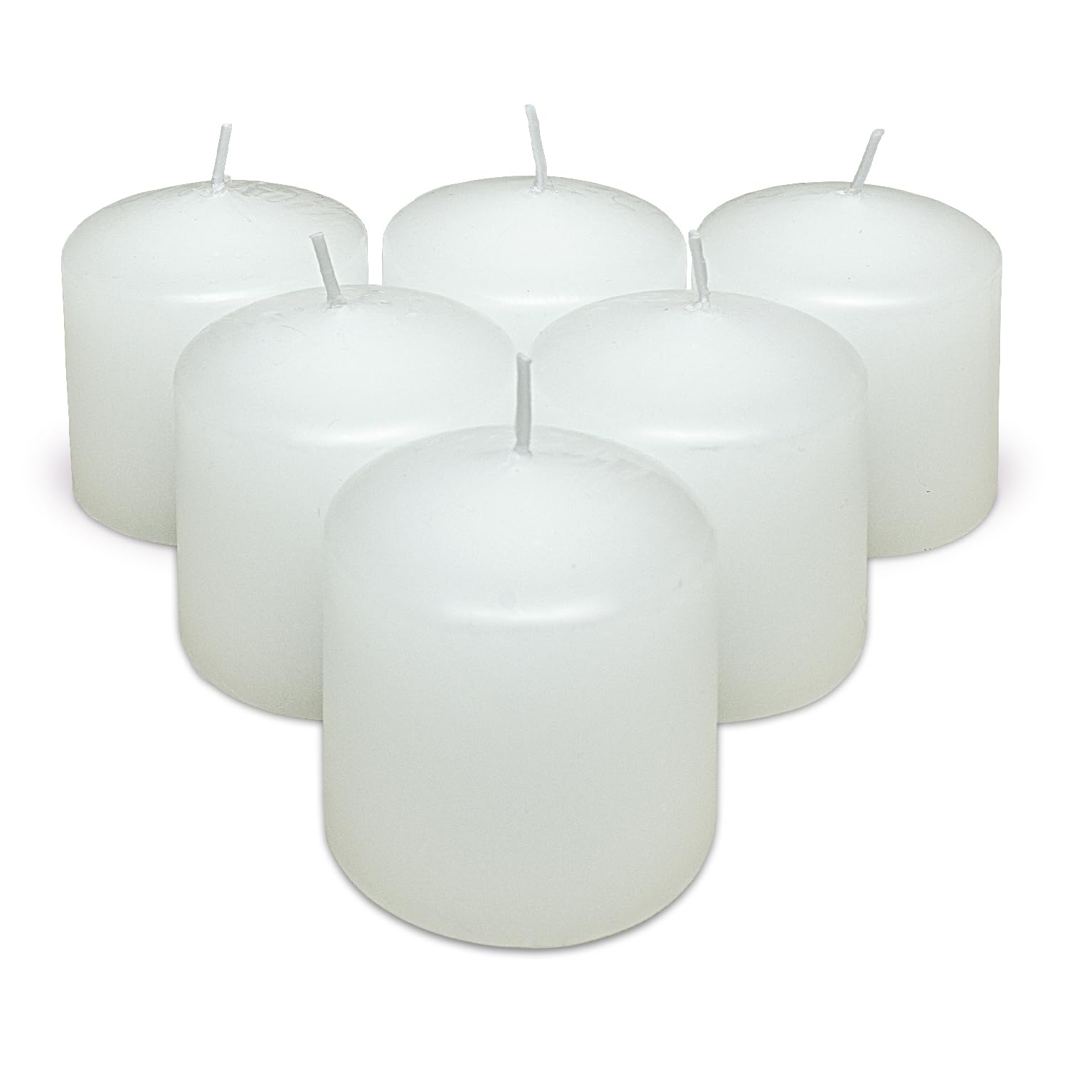 COM-FORT HOUSE- Velas Blancas | Pack velas de 6 Unidades | Velas 6x7cm | Tealight | Velas Decorativas Sin Perfume |