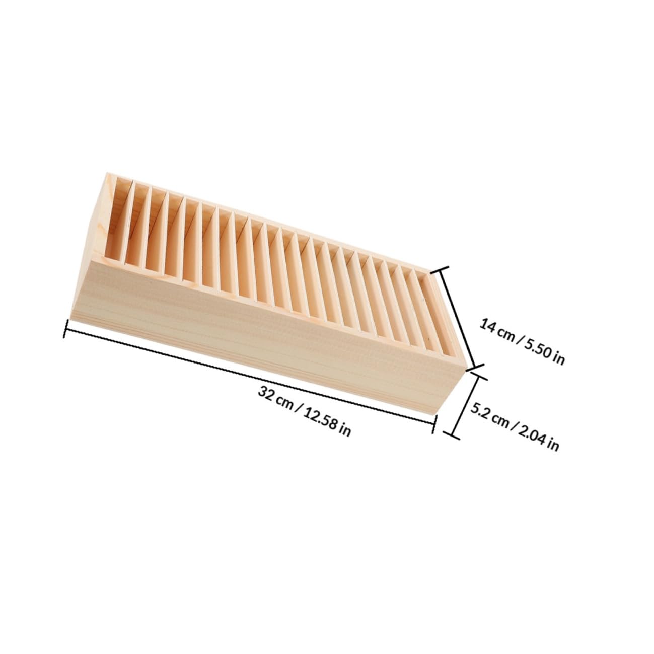 BESTYASH Porta Biglietti da Visita da Scrivania in Legno Beige, 2 Pezzi