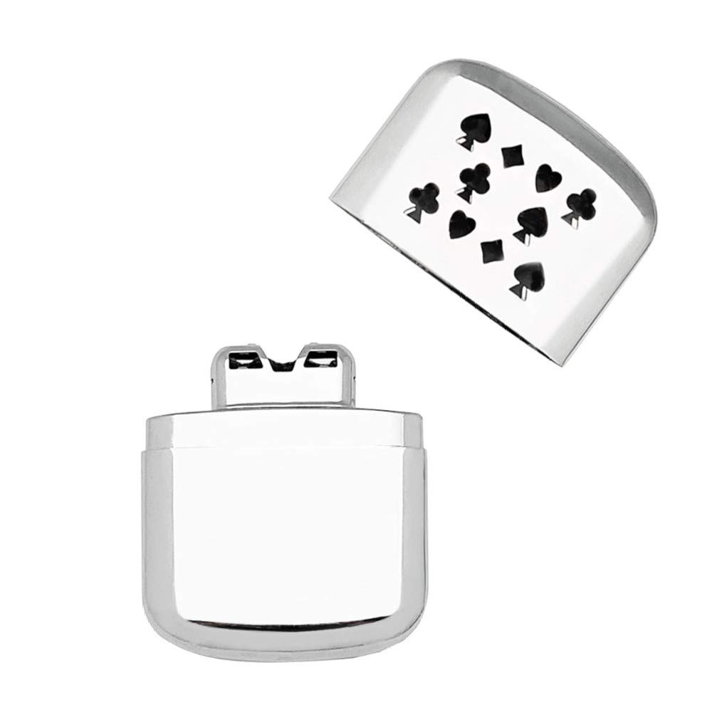 A-ONE 2 silberne Handwärmer (zehn + Schürhaken) + 4 Stück Ersatz-Handwärmer aus Platin – nachfüllbarer Metall-Taschenwärmer