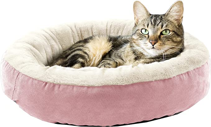 slatters be royal store Round Cat and Dog Cushion Bed Pet Bed for Cats or Small Dogs, Anti-Slip & Water-Resistant Bottom, Super Soft Durable Fabric Pet beds, Washable Luxury (S, Pink) (B0BXM1JB5M) Amazon Price History, Amazon Price Tracker